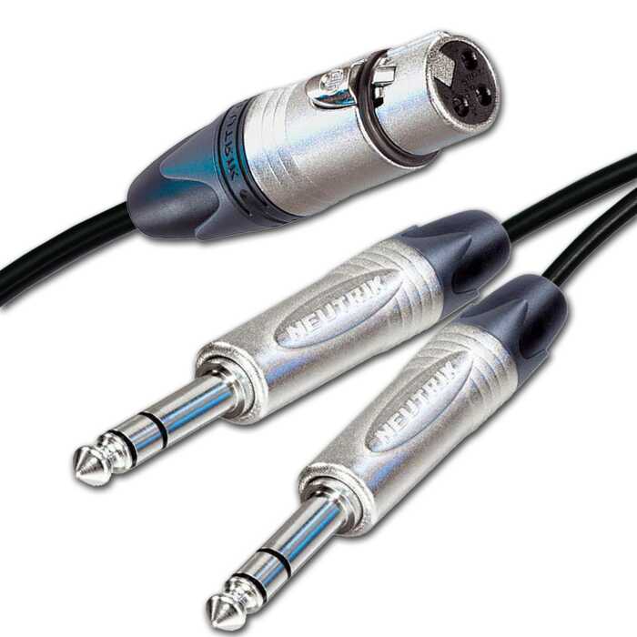 Balanced XLR Female to 1/4 TRS Audio Cables with Neutrik Connectors -  Custom Cable Connection