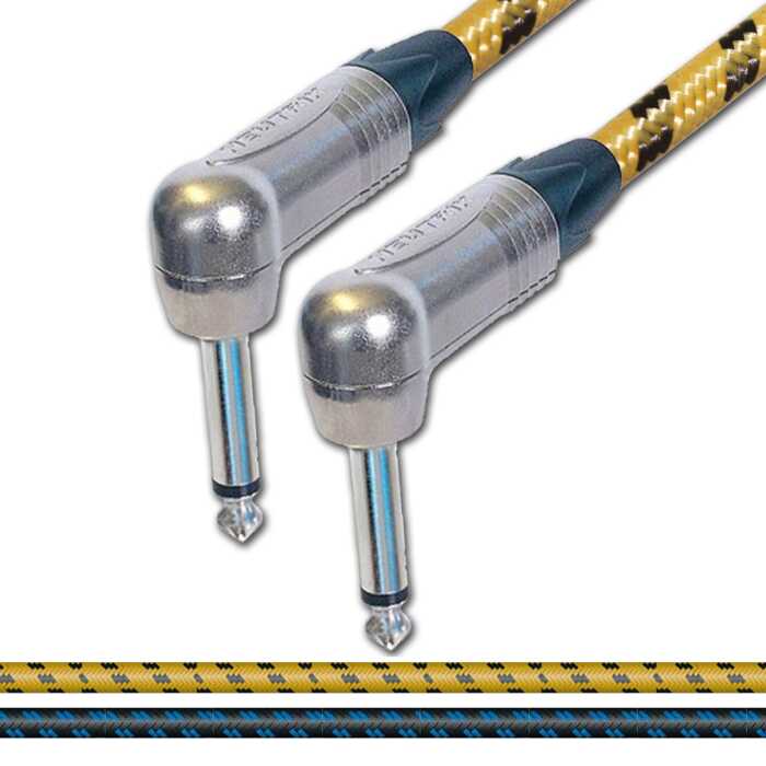 Sommer SC Classique Vintage Cable. Unbalanced Angled Mono Jack to Jack Lead.