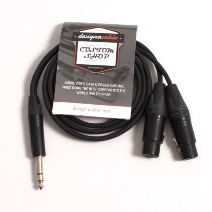 1m Dual Female XLR Balanced Summing Cable to 1/4" TRS NP3X-B