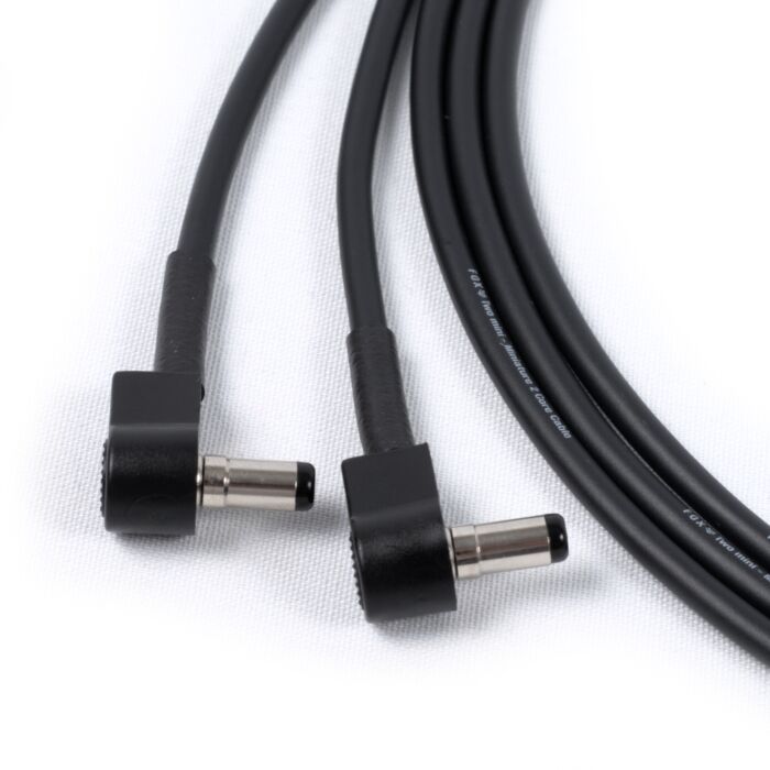 2.5mm DC Plug to Plug (Right Angles) Power Cable, for 9V or 12V guitar Effects pedals, Pedal Board.