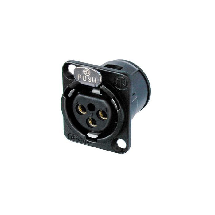 Neutrik NC3FD-V-B. D Series XLR. Female socket