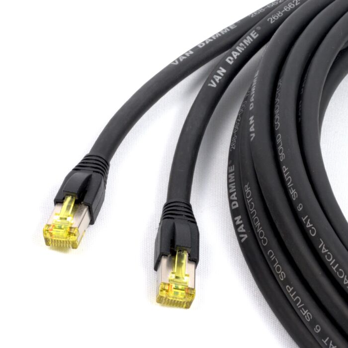 Van Damme CAT6, RJ45 TourCat Solid Network Data Lead. Screened Cable. 