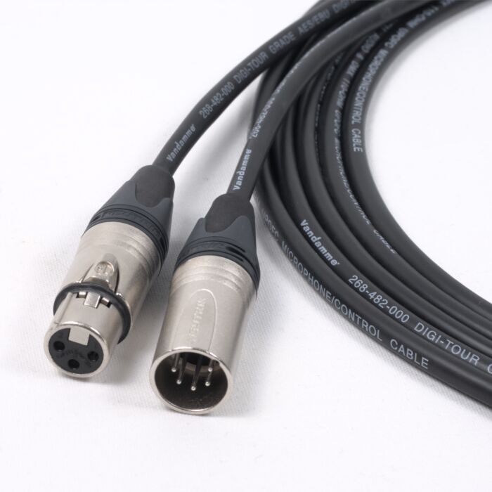 DMX Turn Around Cables 5 Pin Female to 3 Pin Male XLR Lead