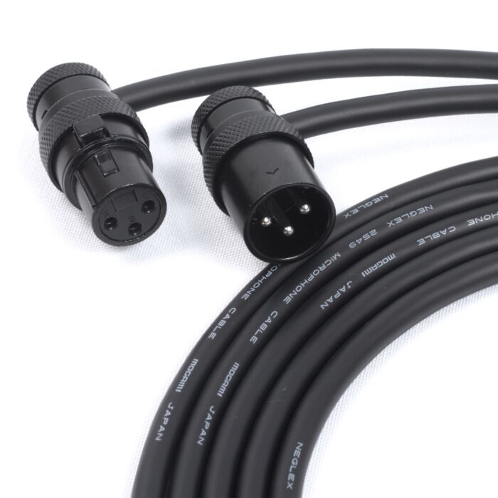 Low Profile XLR Lead, Squareplug, Mogami 2549 Audiophile audio interconnect lead