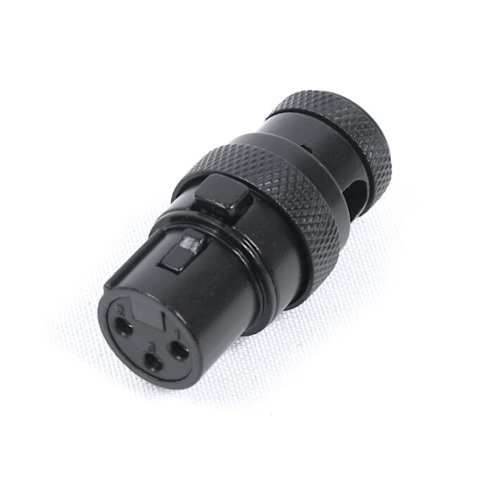 KMMK Squareplug Low Profile Right Angle Female XLR - Black