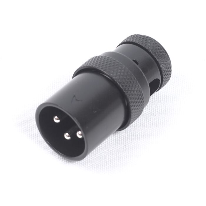 KMMK Squareplug Low Profile Right Angle Male XLR - Black