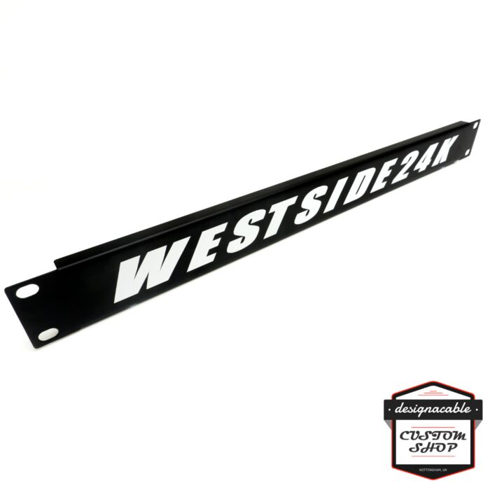 Custom Shop 19 Inch 1u Rack Blanking Panel With Custom Lettering & Branding