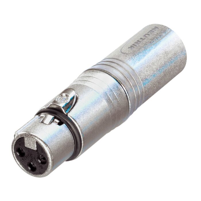 Neutrik NA3F5M 3 Pin XLR Female to 5 Pin Male. DMX Turn Around Adaptor Converter