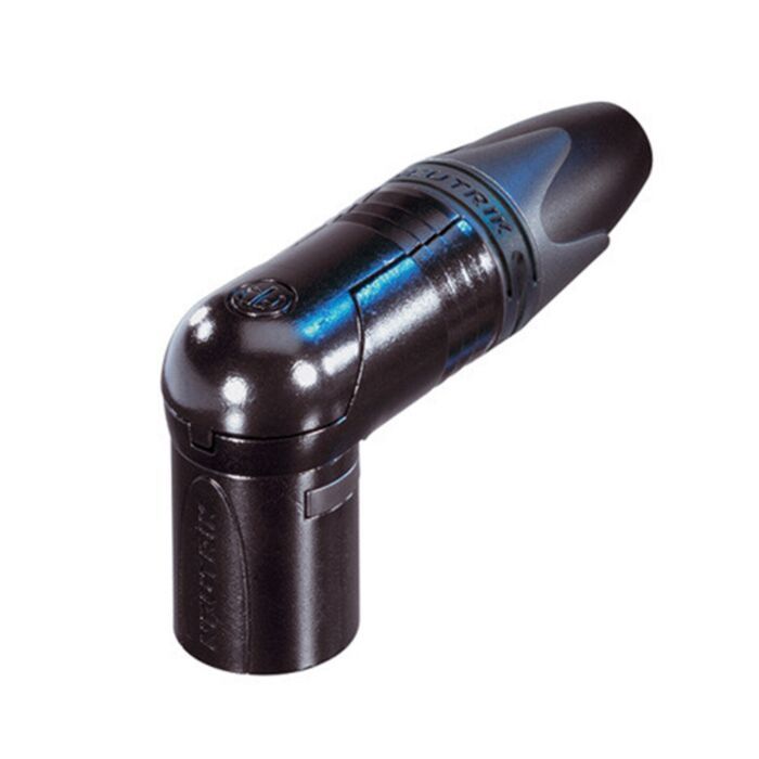 Neutrik 4 Pin NC4MRX-B Right-angled Male XLR Connector