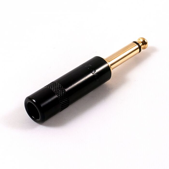 REAN NYS224BG Mono TS Jack Socket. Black and Gold