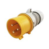 32amp 110v Yellow Site Ceeform Cable Mount Male Plug. 3 Pole PCE (023-4)