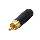 Switchcraft 3502ABAU Straight RCA Plug. Gold Phono Connector