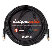 Black Gold Plated RCA to RCA Lead  Quality Black Van Damme Un balanced Instrument Cable Black