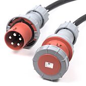 125amp Red 3PHASE Events CEEform Power Cable 5x35mm 3P N E 400V TITANEX H07RN-F