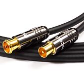 Premium TV Aerial Extension Lead. 75ohm Van Damme Coax cable. Male to Female