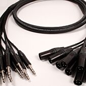 Van Damme Black Series Multicore Loom Stage Snake. Balanced TRS Jack Male XLR