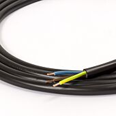 Black H05VV-F Flexible PVC Mains Cable - 318-Y