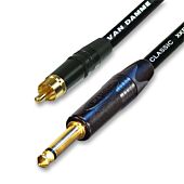 Neutrik Van Damme Gold Plated RCA to Mono Jack Black