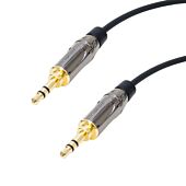 Van Damme HiFLEX Stereo Mini Jack Lead. Premium Recessed 3.5mm Male Plug Cable