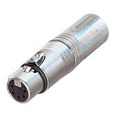 Neutrik NA3M5F 5 Pin Female to 3 Pin XLR Male. DMX Turn Around Adaptor Converter