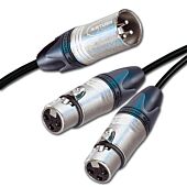 Dual (x2) Balanced Female XLRs Summed to Single Balanced Male XLR