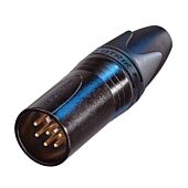 Neutrik 6 Pin NC6MXX-B Gold Male XLR Connector