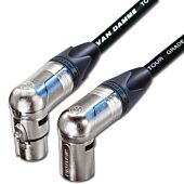 Van Damme & Neutrik Angled Male XLR to Angled Female XLR Cable