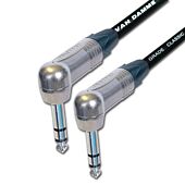 Van Damme XKE Balanced or Stereo TRS Jack Lead. Angled Neutrik NP3RX