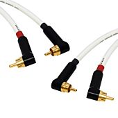 Star-Quad RCA Stereo Pair. Angled Dual Phono. Van Damme Cable. Gold Plated RCAs