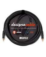 Black Gold Plated RCA to RCA Lead  Quality Black Van Damme Un balanced Instrument Cable Black