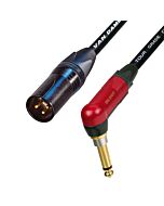 Van Damme SILENT Mono Jack to Male XLR lead. Neutrik Guitar Di Mixer Cable