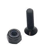 Black M3x12mm Long Screw & Nut, Neutrik D-Type Chassis Panel Mount. 