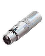 Neutrik NA3F5M 3 Pin XLR Female to 5 Pin Male. DMX Turn Around Adaptor Converter