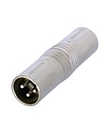 Neutrik NA3MM 3 Pole XLR Male to 3 Pin XLR Male Adaptor Converter Gender Changer