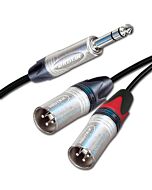 Jack Split into Dual Male XLRs. Stereo Splitter Cable