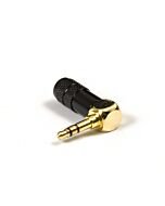 Gold plated Stereo 3 Pole Male Plug 3.5mm Angled Audio Connector Mini Headphone Plug