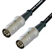 Fully wired 5 Pin Midi Cable Black